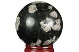 Polished Snowflake Stone Sphere - Pakistan #187515-1